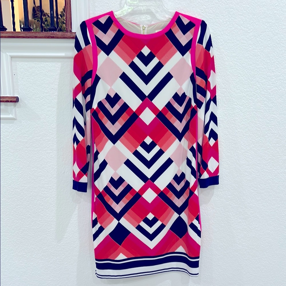 Eliza J Geometric Print Shift Dress Size 6